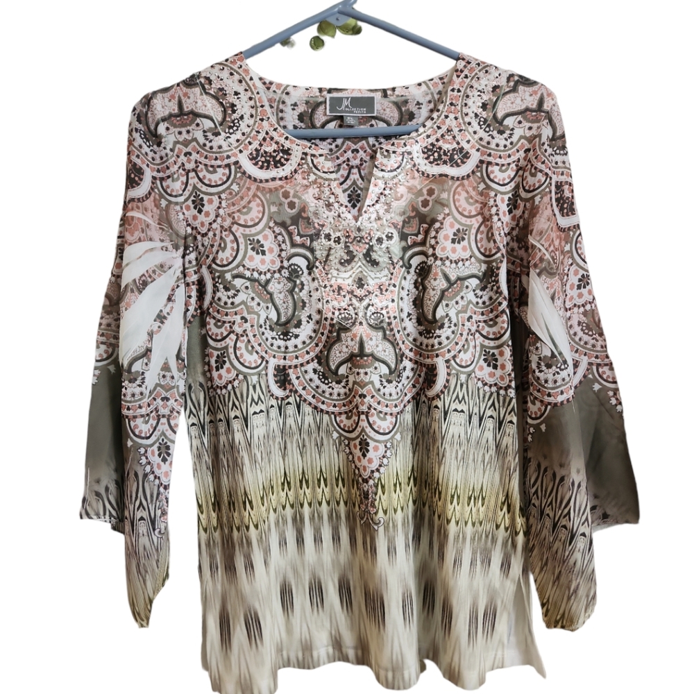 JM Collection Blouse - Picture 2 of 8